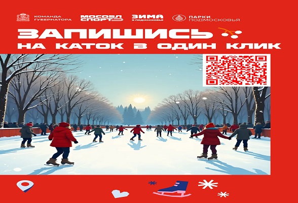 Вход на каток в парке «Питомник» осуществляется по QR-коду