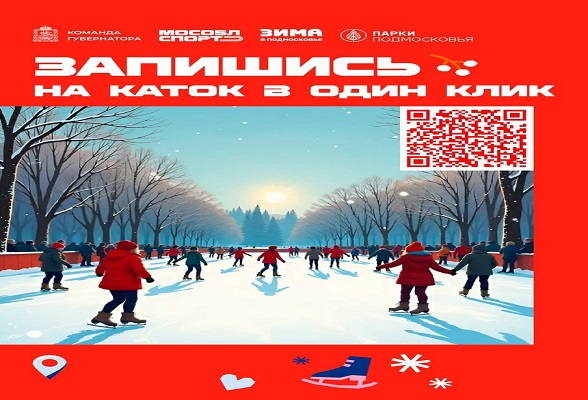 Вход на каток в парке «Питомник» осуществляется по QR-коду